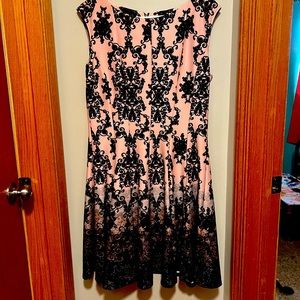 Beautiful pink and black formal dress. From JCPenney